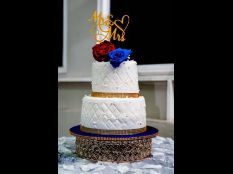 This wedding cake was specially made for Mr and Mrs Taffe with love by Sweet Little Things Ja.