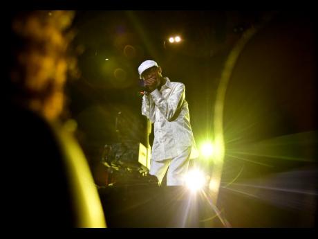 Beres Hammond performs on stageat Plantation Cove in St Ann at the Intimate Jamaica Concert on January 1.