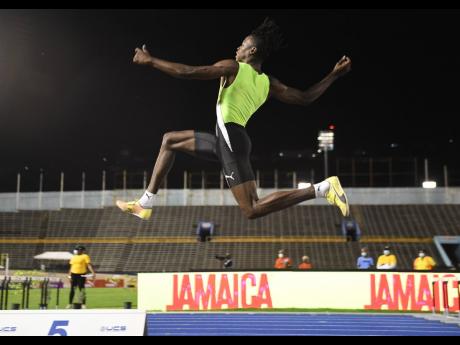
Tajay Gayle, competing at the National Stadium.