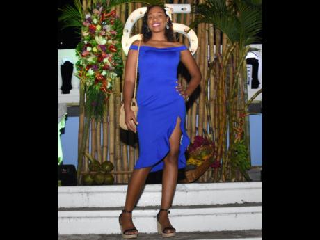 Linkeisha Jadusingh, Jamaica Inn sales and marketing executive, is on theme for the sapphire jubilee in this blue number.