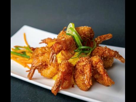 Crunchy coconut shrimp from Voda Lounge, which will be a menu item featured on the visuEats app.