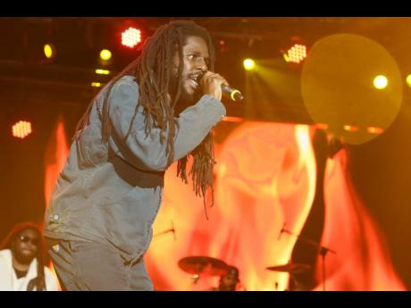 Chronixx performing at the Lost in Time Festival held Saturday at Hope Gardens, 
St Andrew on Saturday February 25.