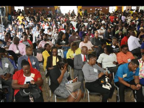 Jamaica Teachers Association delegates at a special conference at The Mico University College in Kingston on Wednesday, where they voted to reject the government offer on the table under the pubic sector compensation review.