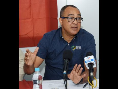 Health Minister, Dr Christopher Tufton addresses the media during a press conference and tour at the Cornwall Regional Hospital in Montego Bay on Friday March 3.