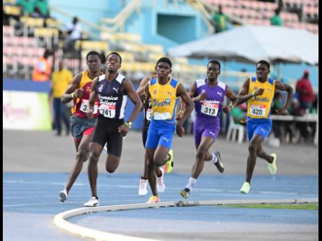 Jamaica College’s Kemarrio Bygrave wins the boys’ under-20 800 metres at the Carifta Trials in a nippy 1:50.20 inside the National Stadium reacently. 