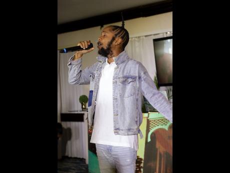 Dancehall deejay Shane-O performs inside Talk of the Town at The Pegasus Jamaica hotel during the recently staged Ciga Records launch and media mingle. 