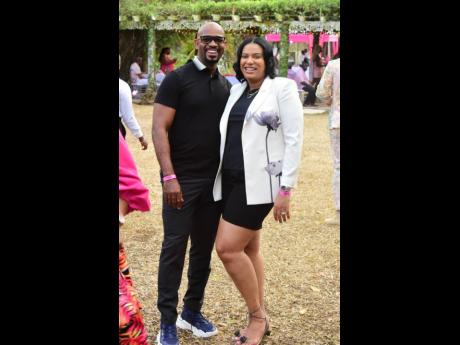Education consultants Samuel McKenzie and his wife Tamar opted for black and white. 