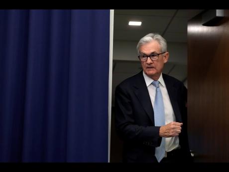 US Federal Reserve Board Chair Jerome Powell arrives to speak at a news conference at the Federal Reserve on Wednesday, March 22, 2023, in Washington.