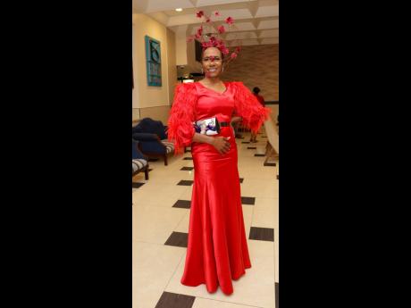 Now that’s a fascinator! Jacquline Donaldson, vice-president, corporate services, Sagicor Group Jamaica, stopped us in our tracks with her Met Gala look.