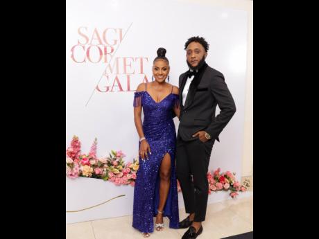 Media personalities Talia Soares (left) and Kareem ‘Bwoyatingz’ Weathers were the hosts for the black-carpet social media live stream. 