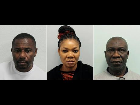 These undated handout photos provided by the Metropolitan Police yesterday show from right, Senator Ike Ekweremadu, 60; Beatrice Ekweremadu, 56; and Dr Obinna Obeta, 50. A senior Nigerian politician and his wife have been found guilty of conspiring to tran