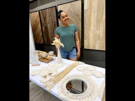 The owner and creative at Decor by Tiffanie was happy to have her beautiful macrame work on display at Active Home Centre’s Pop Up Event.