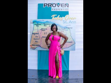 Peta-Gaye Givens, realtor associate, Keller Williams Realty, made a real fashion statement in hot pink and yellow.