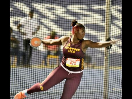 Class One discus record holder Cedricka Williams of Holmwood Technical High.