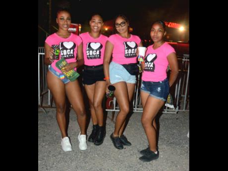 From left: Britannia, Samantha, Anna and Jemelia declare just how much they all love soca.