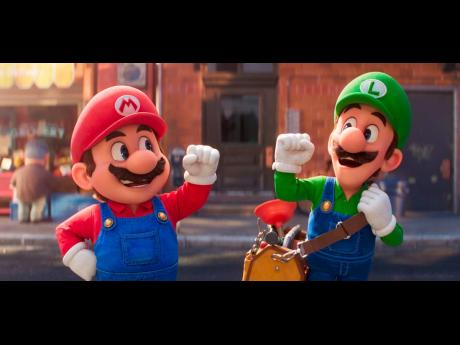 This image released by Nintendo and Universal Studios shows Mario, voiced by Chris Pratt, left, and Luigi, voiced by Charlie Day in Nintendo’s ‘The Super Mario Bros Movie’. 
