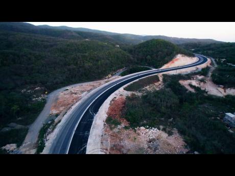 Aerial view of the US$367 million South Coast Highway Improvement Project.