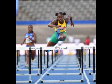 Alexis James ... won under-20 100m hurdles gold medal at Carifta Games in a record 13.06 seconds.