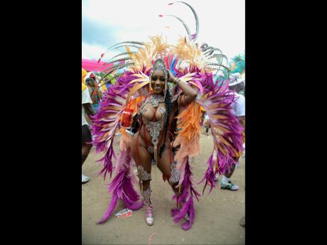 Social media influencer Tanaania Tracey looks like the ultimate carnival queen in her costume.