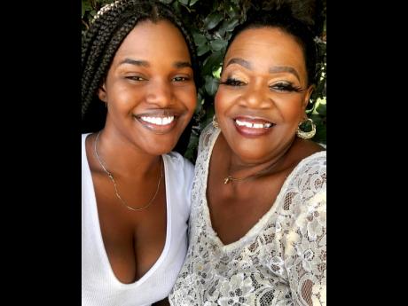 Monifa Goss (left) and her mother Jean Angela Simmonds Oliver, who passed away recenty. Goss is hosting a concert at Jangas Soundbar this evening to raise funds for funeral expenses.
