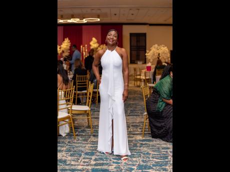 Sherene Todd, senior manager, wealth services, Scotia Investments, stunned in white.