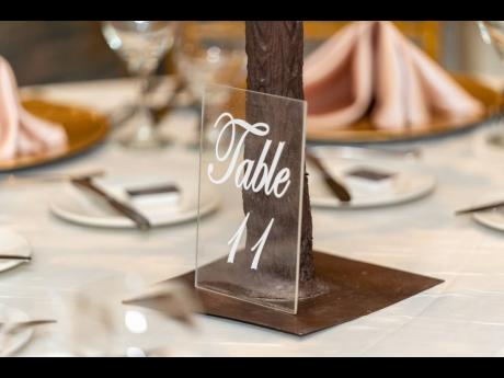Each table was decorated with an elegant number to ensure guests knew where
 to sit.