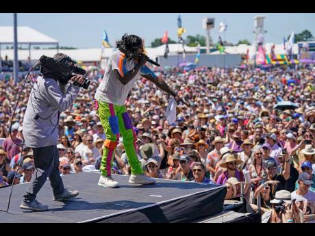 Big Freedia performs at the New Orleans Jazz & Heritage Festival in New Orleans last Friday.
