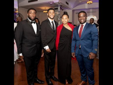 American Foundation for the University of the West Indies (AFUWI) scholarship awardees (from left) Stephan Meade, Bryan Franklyn, Aaliyah Daye and MiKael Larmond. 