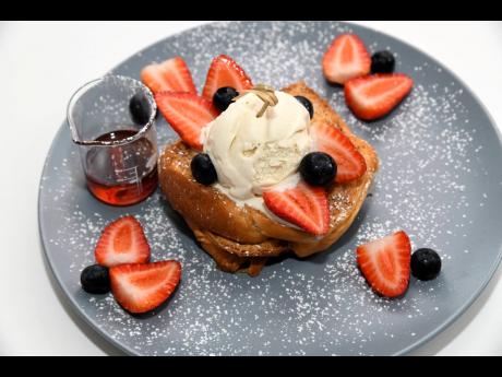 The top selling French toast is the ‘Take me to Italy’, which is a sweet brioche French toast, fresh blueberries and strawberries, topped with Devon House vanilla ice cream and maple syrup on the side. 