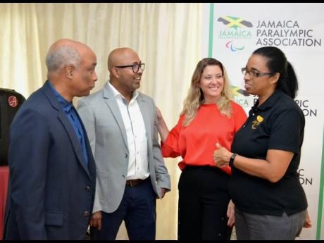 From left: Jamaica Paralympic Association President Christopher Samuda; Sivakumar Gulasingam, assistant professor University of Toronto; Americas Paralympic Committee Executive Director Michele Formonte; and Dr Carol Lang, Seminar Convenor during the launc