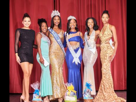 From left: Judge Daena Soares, Miss Universe Jamaica 2021; Suzan Dowdie, Miss Universe Jamaica Central second runner-up; Miss Universe Jamaica 2022 Toshami Calvin; Ayanna Powell-Myles, Miss Universe Jamaica Central 2023; Shadia Johnson Miss Universe Jamaic