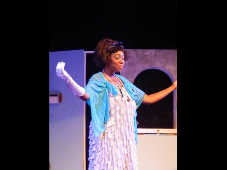 Shanice McCatty dressed as the Queen in the play ‘Bathroom Graffiti Queen’ by Opal Palmer Adisa.