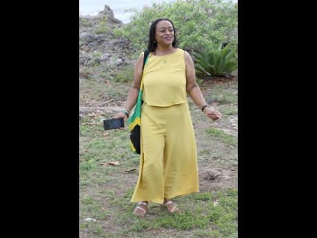 Andrea Chase of the Jamaica Tourist Board, Miami, enjoys the vibes on day three of Calabash International Literary Festival.