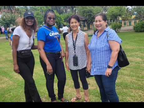 From left: Deana Flinn, chairman, Jamaica Cancer Society St Ann St Mary Branch; Dr Marie Brown, urologist at the St Ann’s Bay Regional Hospital; Sharon Chin, owner, General Foods Supermarket; and Laura Heron, chairman North East Regional Health Authority