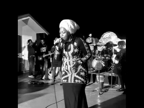 Kimmy Gold performing last Wednesday night with the Gold Rush band.