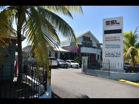 Stocks & Securities Limited’s headquarters at 33 1/2 Hope Road in St Andrew. The company is under investigation for fraud. 