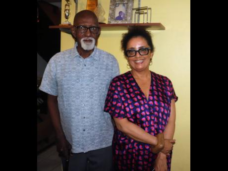 Desiree Baptiste and Professor Mervyn Morris, former poet laureate of Jamaica.