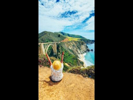 Anthony loves a good road trip. The Pacific Highway, she says, is easily one of the most picturesque coastal roadways on the planet. The Bixby Bridge in Big Sur, California was her first stop in her journey from San Francisco to Palm Springs for Coachella 