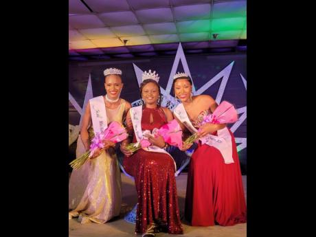 Tricia Cunningham, Miss Hanover Festival Queen 2023, is flanked by the first runner-up Shaloam Gardner (left)  and second runner-up Diannjra Wilson.