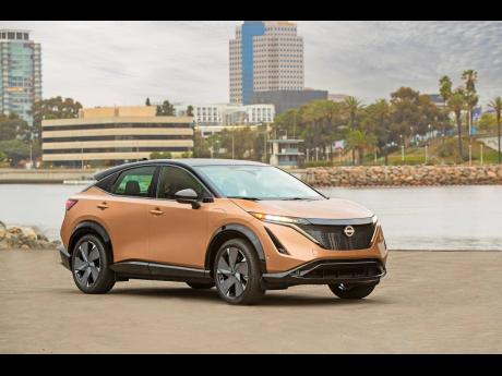 2023 Nissan Ariya, an electric compact SUV with an estimated range of up to 300 miles.