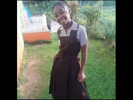 Ackalia Dunkley, the14-year-old Black River High seventh grader who was severely burnt in a gas stove explosion at her home in Burnt Savanna, St Elizabeth, on Friday.