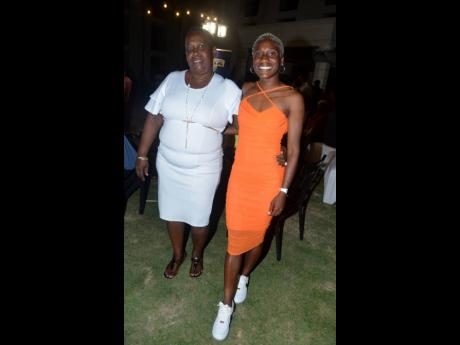 Bridgette Smith (left) supported her daughter, Reggae Girl Deneisha Blackwood.