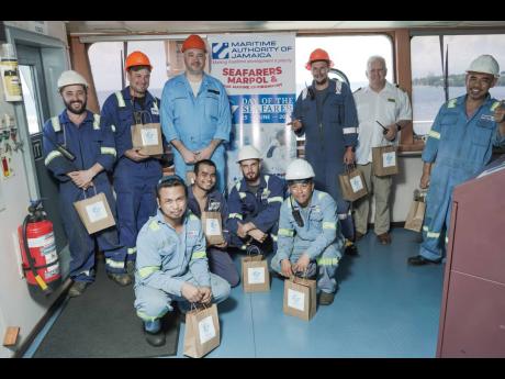 International seafarers were not to be left out, as the Maritime Authority of Jamaica also presented tokens to visiting mariners in port at the time of their visit.