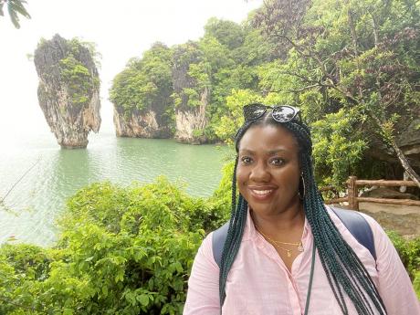 Thomas proudly stands in front of the James Bond Island in Phuket, Thailand, which shows the famous site of Scaramanga’s Lair featured in the film ‘The Man with the Golden Gun’.