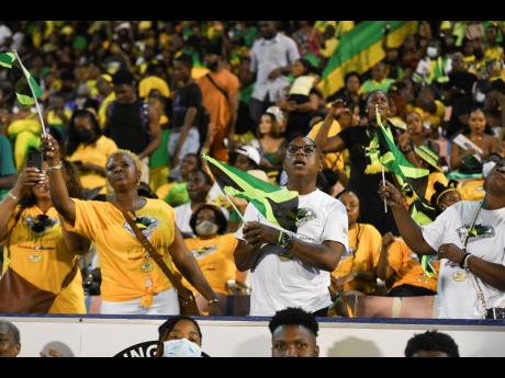 In this August 2022 photo people gather at the National Stadium to celebrate Jamaica’s Diamond Jubilee of Independence. 