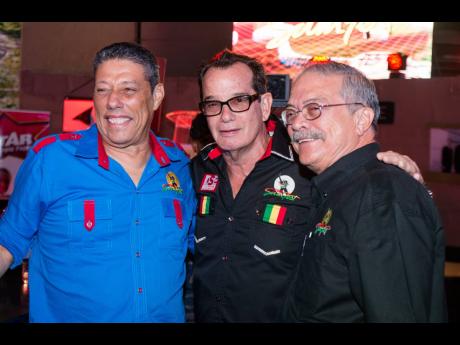 From left: Johnny Gourzong, Joe Bogdanovich and Robert Russell during the launch of Reggae Sumfest 2016.