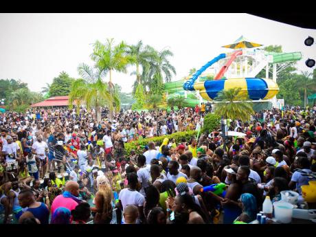 A large gathering at Dream Weekend’s Wet n Wild event. 