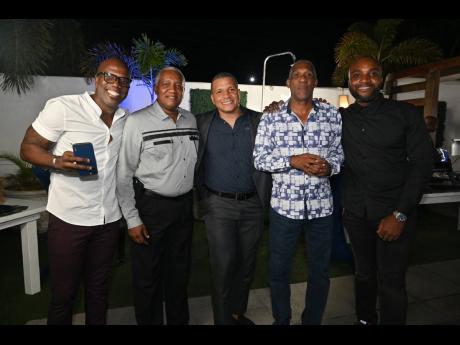From left: Denver McDonald, regional sales manager, Grace Foods; Michael Bernard, executive chairman, Spike Industries Limited; Terrence Slater, business manager, GraceKennedy; Peter Green, businessman and Rohan Campbell, divisional manager, Bryden Stokes 
