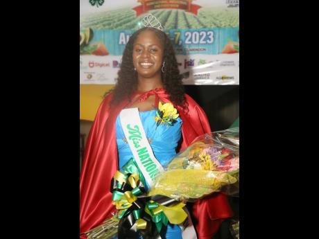 Ms Manchester, Samantha McLean is National Farm Queen 2023 following her coronation on Saturday at the Denbigh Agricultural Industrial and Food Show in May Pen, Clarendon.