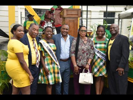 From left: Abigail Malcolm, People’s National Party councillor caretaker for the Cornwall Mountain division; Bertel Moore, mayor of Savanna-la-Mar; Arrian Patman, Miss Westmoreland Festival Queen 2023; Deputy Mayor Ian Myles; Dawnette Foster, councillor 